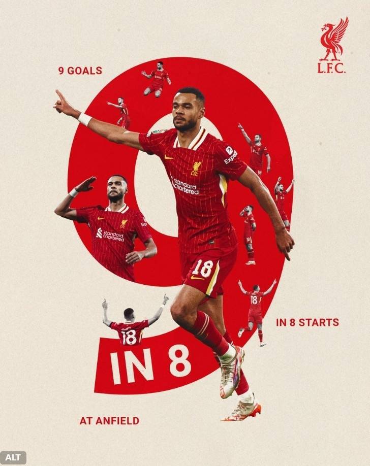 利物浦主场大胜，进一步巩固领先优势